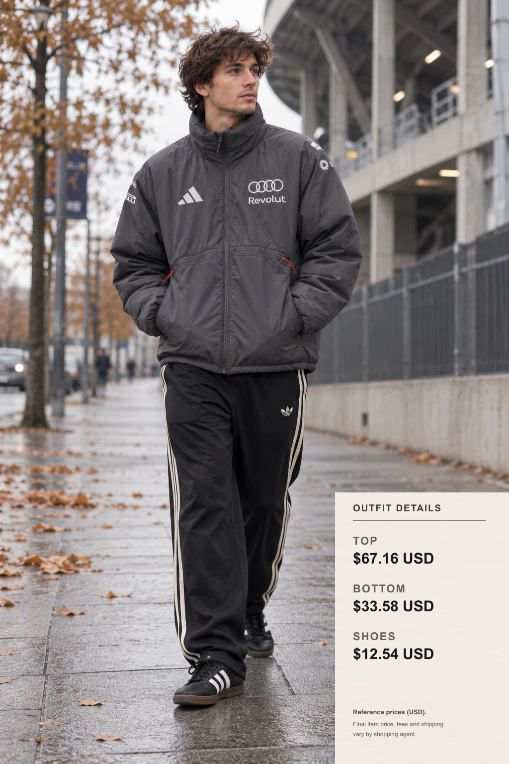 adidas Jacket Three Winter Color Outfits outfit 1 full-body street style for fashionreps