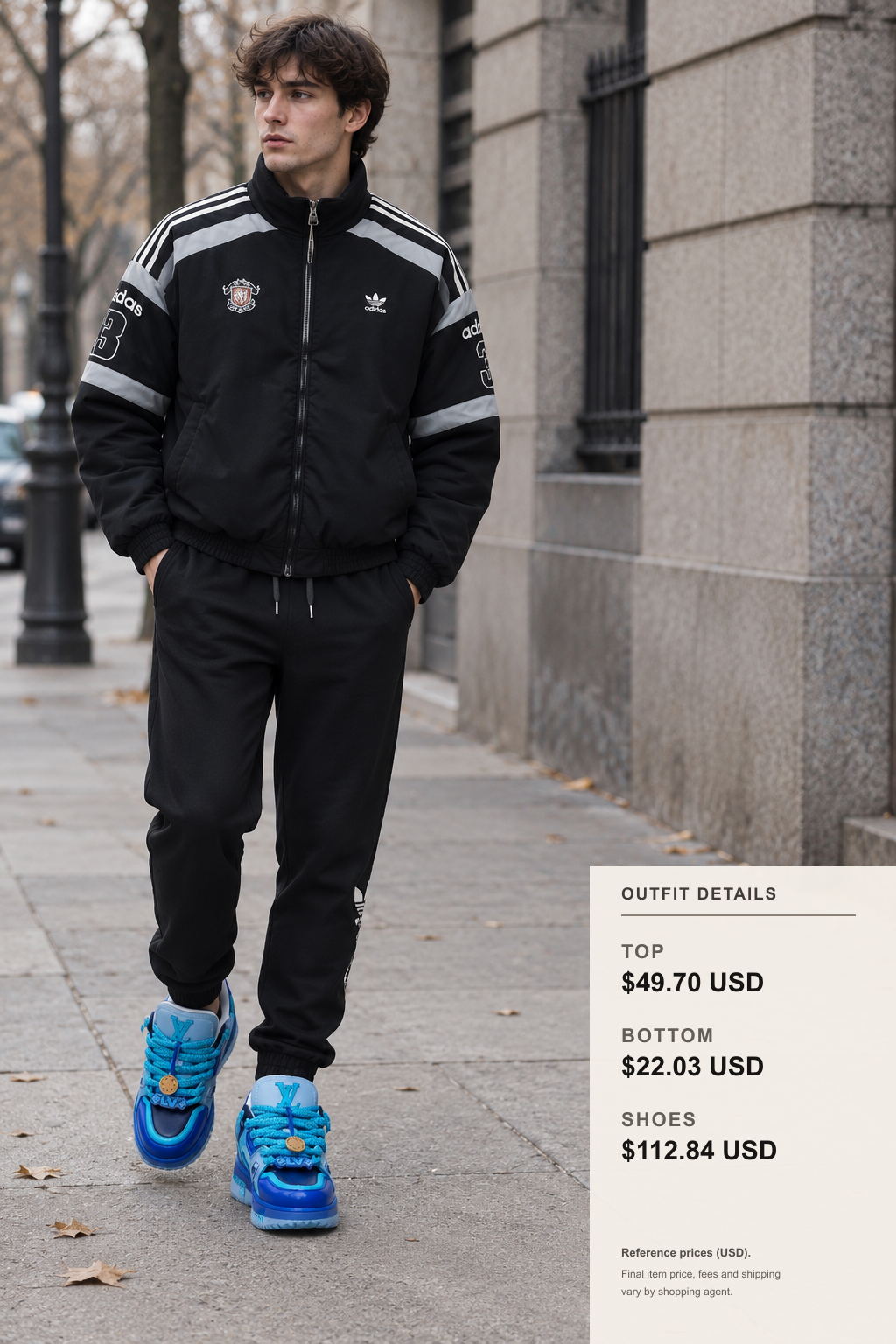 adidas Jacket Three Winter Color Outfits outfit 2 full-body street style for fashionreps