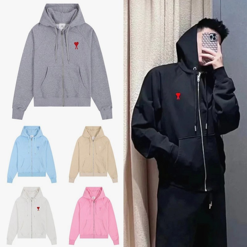 AMI Paris Heart-Print Zipper Hoodie Collection Review: Measuring the Hood, Cuffs and Zipper Before You Pick a Size